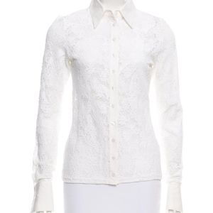 White Anne Fontaine Lace Blouse